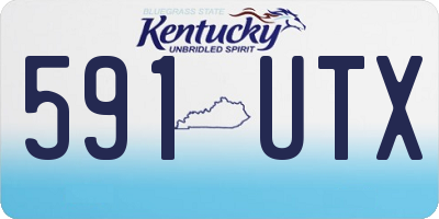 KY license plate 591UTX