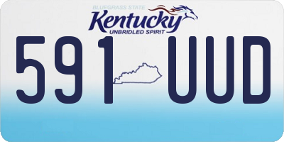 KY license plate 591UUD