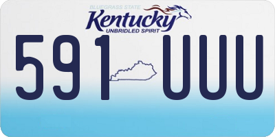KY license plate 591UUU