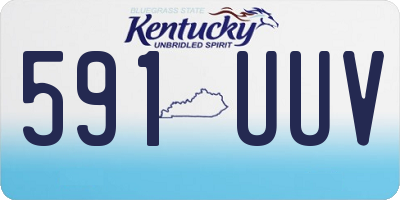 KY license plate 591UUV