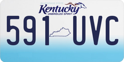 KY license plate 591UVC