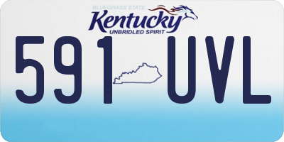 KY license plate 591UVL