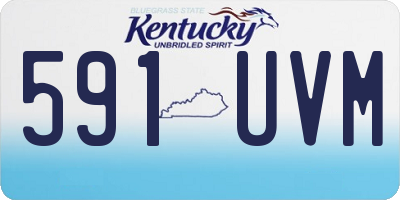 KY license plate 591UVM