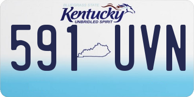KY license plate 591UVN