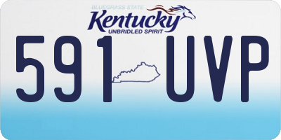 KY license plate 591UVP