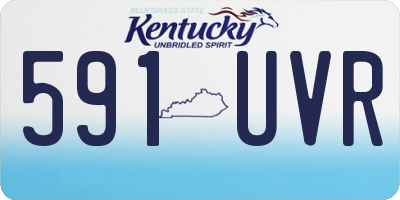 KY license plate 591UVR