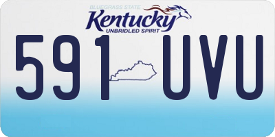 KY license plate 591UVU