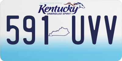 KY license plate 591UVV