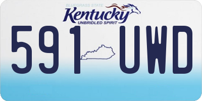 KY license plate 591UWD