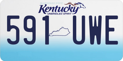 KY license plate 591UWE