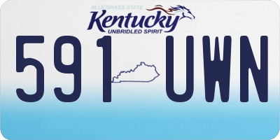 KY license plate 591UWN