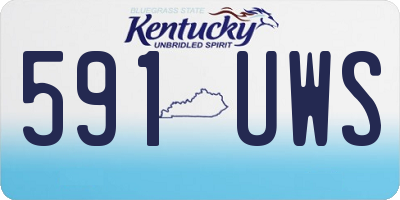 KY license plate 591UWS