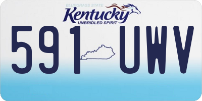 KY license plate 591UWV