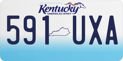 KY license plate 591UXA
