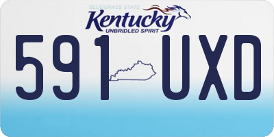 KY license plate 591UXD