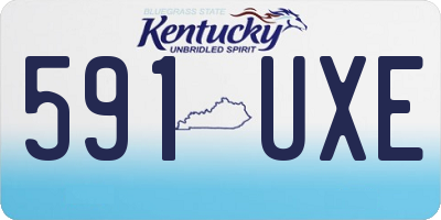 KY license plate 591UXE