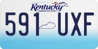 KY license plate 591UXF