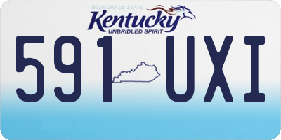 KY license plate 591UXI