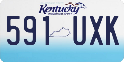 KY license plate 591UXK