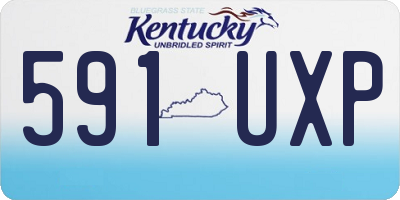 KY license plate 591UXP