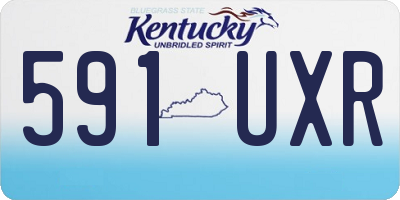 KY license plate 591UXR