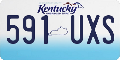 KY license plate 591UXS
