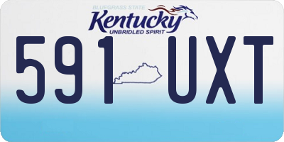 KY license plate 591UXT