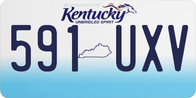 KY license plate 591UXV