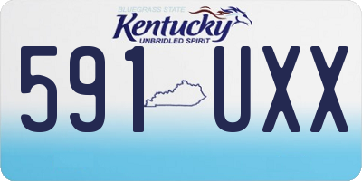 KY license plate 591UXX