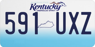 KY license plate 591UXZ
