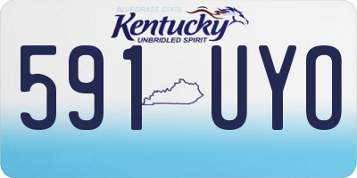 KY license plate 591UYO