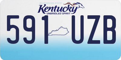 KY license plate 591UZB