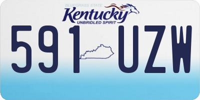 KY license plate 591UZW