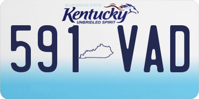 KY license plate 591VAD