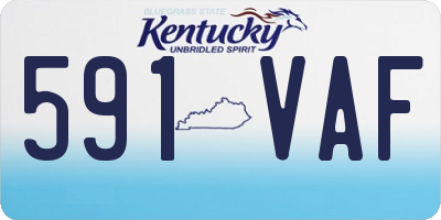 KY license plate 591VAF