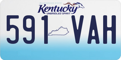 KY license plate 591VAH