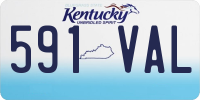 KY license plate 591VAL