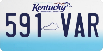 KY license plate 591VAR