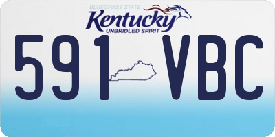 KY license plate 591VBC