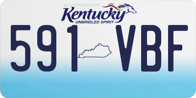 KY license plate 591VBF