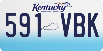 KY license plate 591VBK