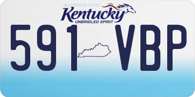 KY license plate 591VBP