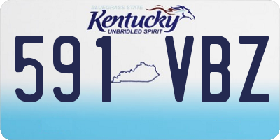 KY license plate 591VBZ