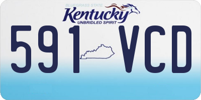 KY license plate 591VCD