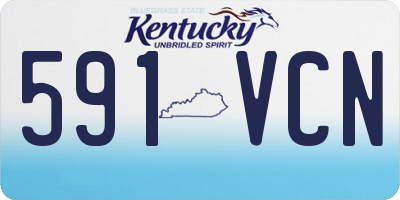 KY license plate 591VCN