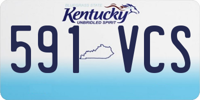 KY license plate 591VCS