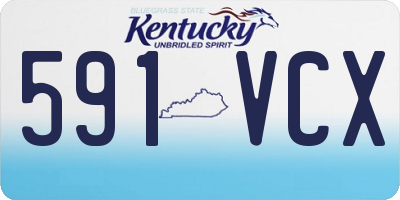 KY license plate 591VCX