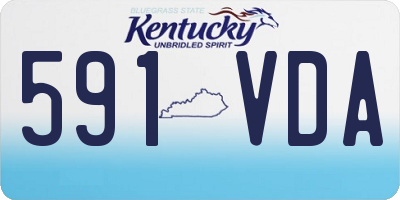 KY license plate 591VDA