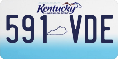 KY license plate 591VDE