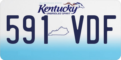 KY license plate 591VDF